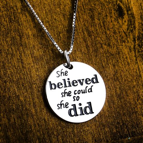 She Believed She Could so She Did Necklace 